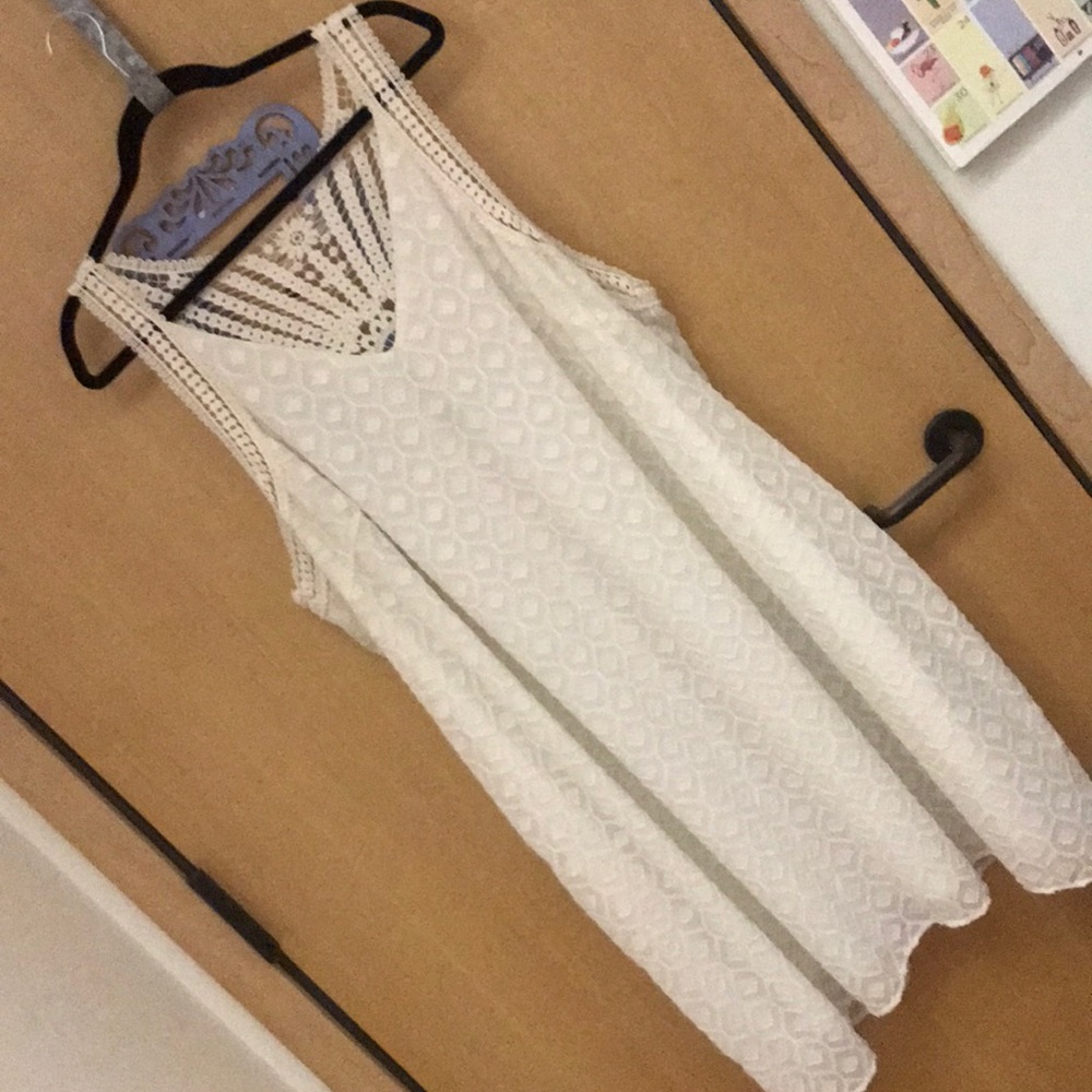 Cream lace & crochet dress